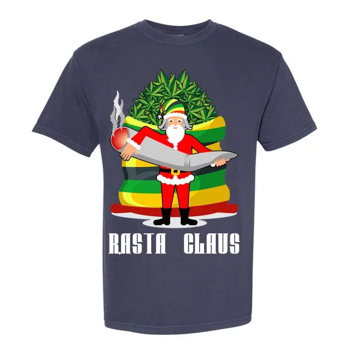 Rasta Claus Santa Funny Christmas Garment-Dyed Heavyweight T-Shirt