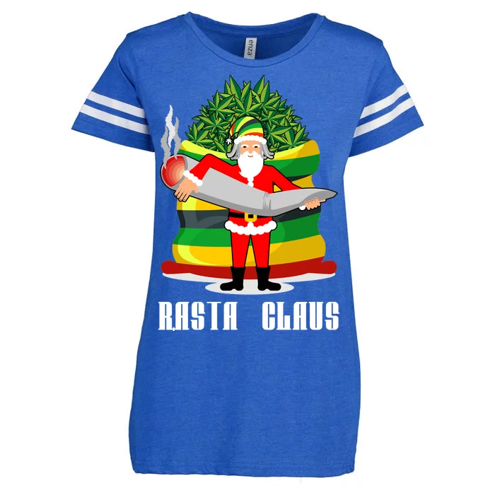 Rasta Claus Santa Funny Christmas Enza Ladies Jersey Football T-Shirt