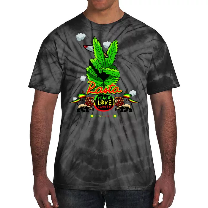 Rasta Jamaica Peace Love Unity Tie-Dye T-Shirt