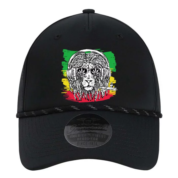 Rasta Lion With Glasses Smoking A Joint Performance The Dyno Cap