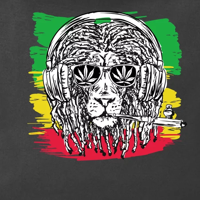 Rasta Lion With Glasses Smoking A Joint Zip Tote Bag