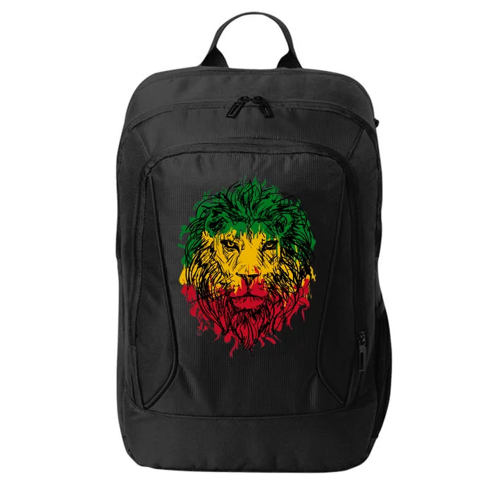 Rasta theme with lion head City Backpack