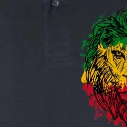 Rasta theme with lion head Softstyle Adult Sport Polo