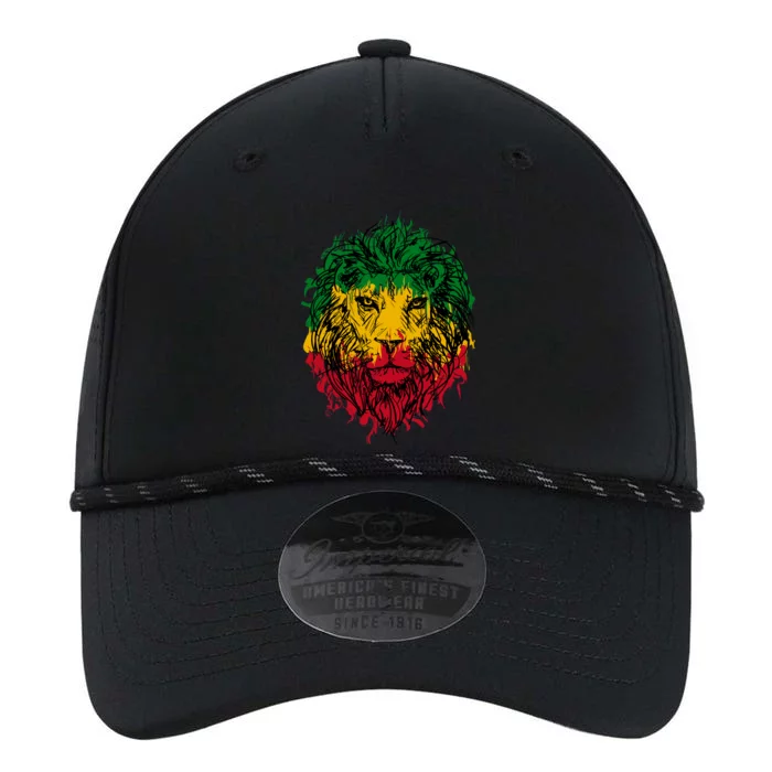 Rasta theme with lion head Performance The Dyno Cap