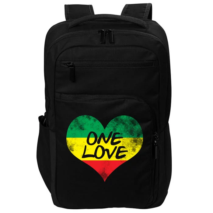 Rastafari One Love Vintage Jamaican Heart Impact Tech Backpack