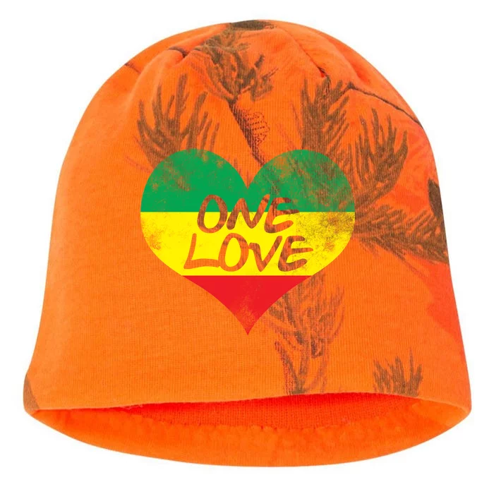 Rastafari One Love Vintage Jamaican Heart Kati - Camo Knit Beanie