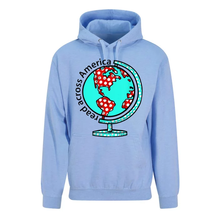 Reads Across That America Reading Lover Teacher Reader Unisex Surf Hoodie