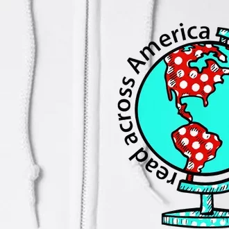 Reads Across That America Reading Lover Teacher Reader Full Zip Hoodie