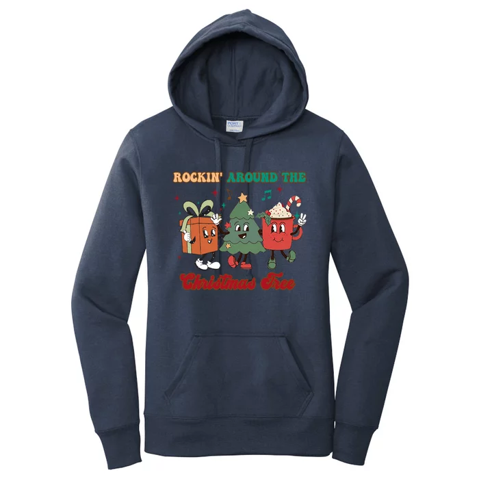 Rockin Around The Christmas Tree Hot Chocolate Cocoa Lovers Cute Gift Women's Pullover Hoodie