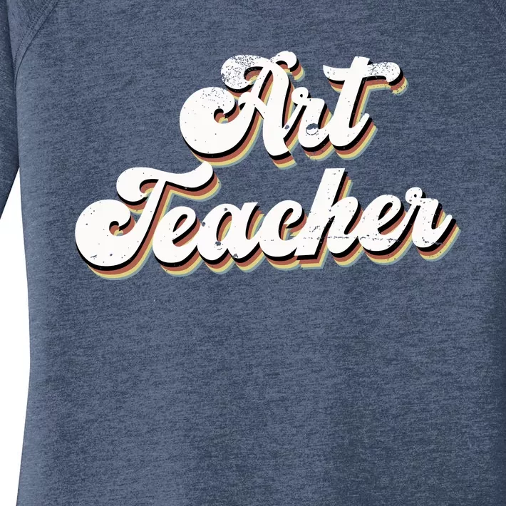 Retro Art Teacher For Artist Teacher Team Men & Women Women's Perfect Tri Tunic Long Sleeve Shirt