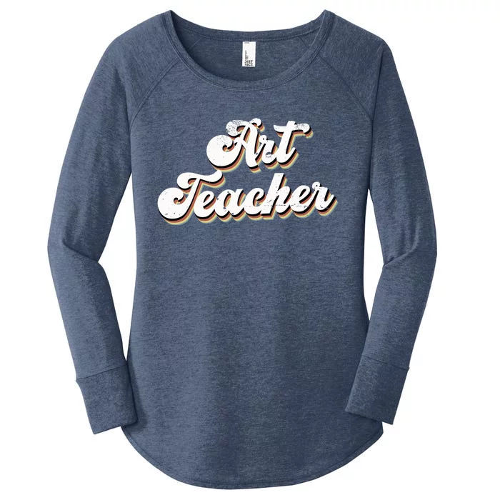 Retro Art Teacher For Artist Teacher Team Men & Women Women's Perfect Tri Tunic Long Sleeve Shirt