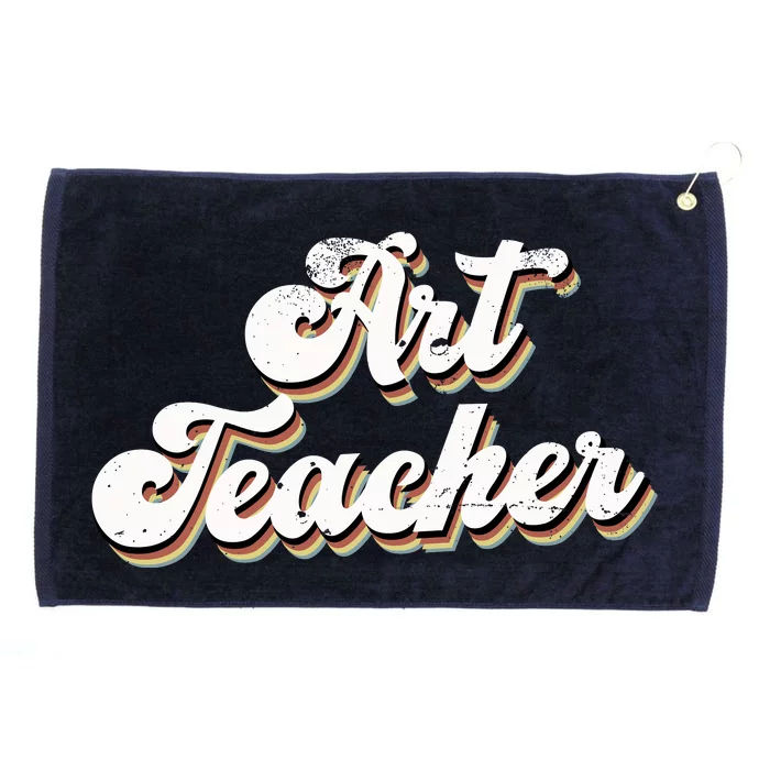 Retro Art Teacher For Artist Teacher Team Men & Women Grommeted Golf Towel