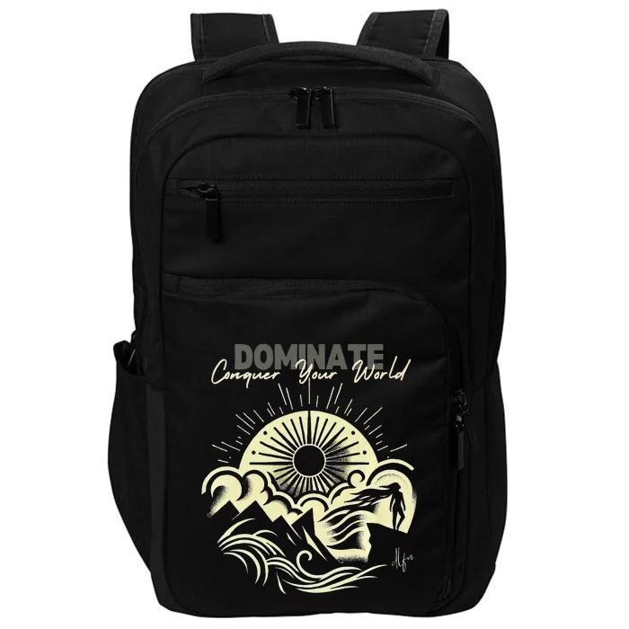 Rise Above The Peaks Dominate Your World Impact Tech Backpack