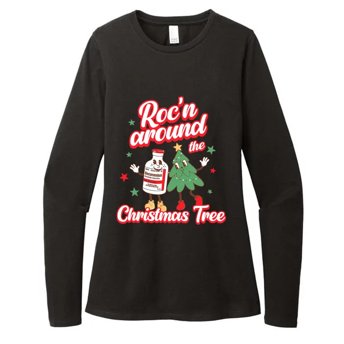 RocN Around The Christmas Tree Er Ed Rn Pacu Icu Nurse Xmas Funny Gift Womens CVC Long Sleeve Shirt