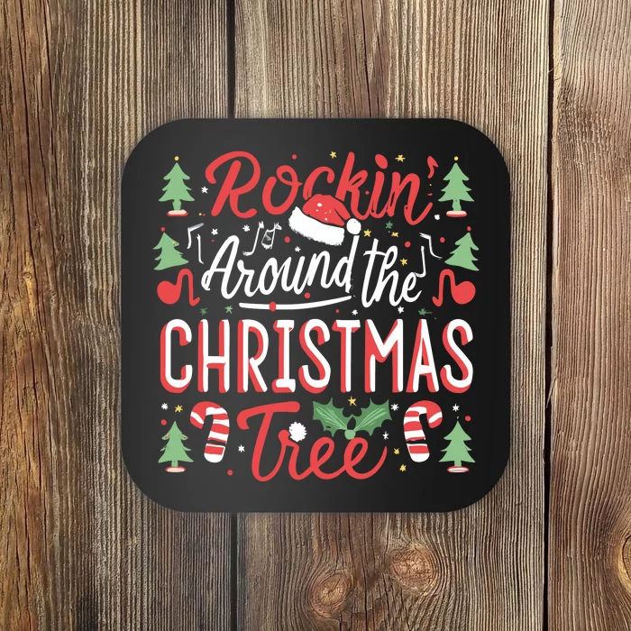 Rockin Around The Christmas Tree Music Note Music Teacher Coaster