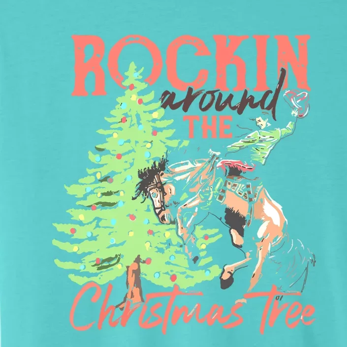 Rockin' Around The Christmas Tree Cowboy Santa Ride Horse ChromaSoft Performance T-Shirt