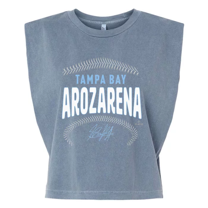 Randy Arozarena Tampa Bay Name & Number Garment-Dyed Women's Muscle Tee