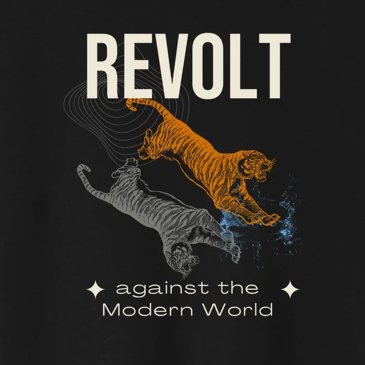 Revolt Against The Modern World Ride The Tiger Julius Evola Women's Crop Top Tee