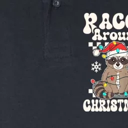 Raccoon Around The Christmas Tree Raccoon Lover Funny Softstyle Adult Sport Polo