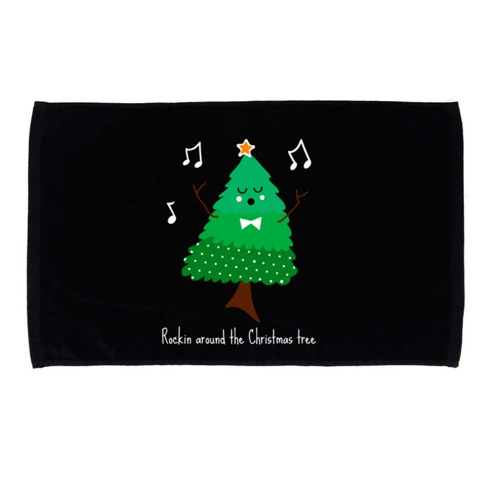 Rockin Around The Christmas Tree Unisex Gift Microfiber Hand Towel