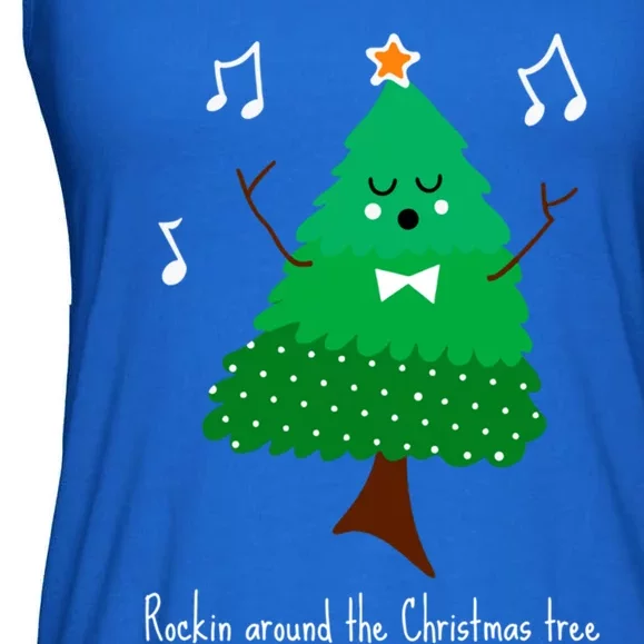 Rockin Around The Christmas Tree Unisex Gift Ladies Essential Flowy Tank