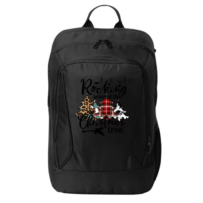 Rocking Around The Christmas Tree Buffalo Plaid Christmas Gift City Backpack