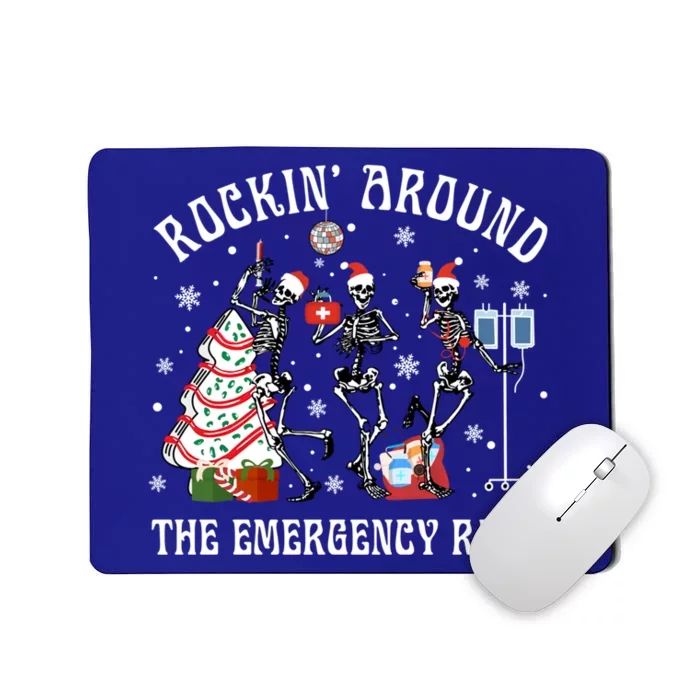 Rockin Around The Emergency Room Christmas Xmas Nurse Funny Gift Mousepad