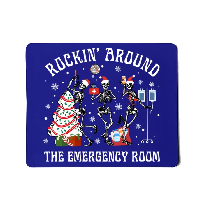 Rockin Around The Emergency Room Christmas Xmas Nurse Funny Gift Mousepad