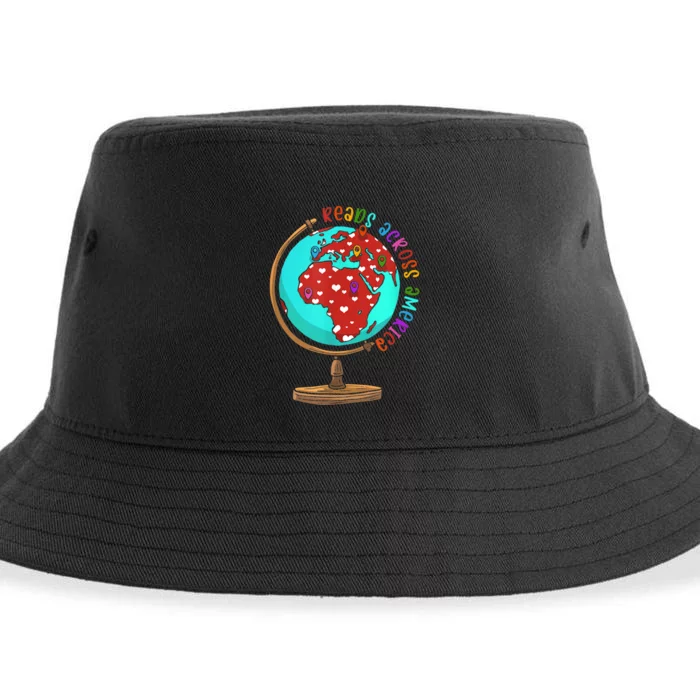 Reads Across That America Reading Lover Teacher Reader Sustainable Bucket Hat