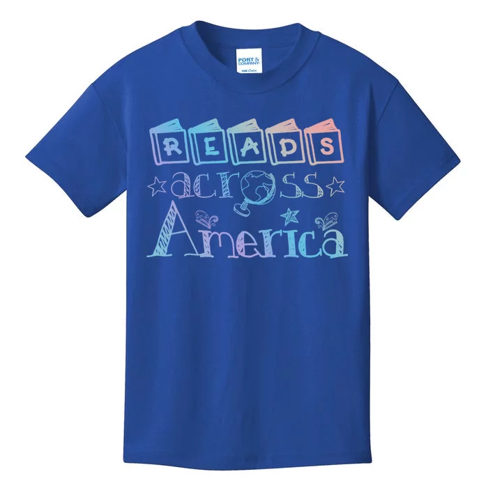 Reads Across Tee America Reading Teacher Books Reader Cool Gift Kids T-Shirt