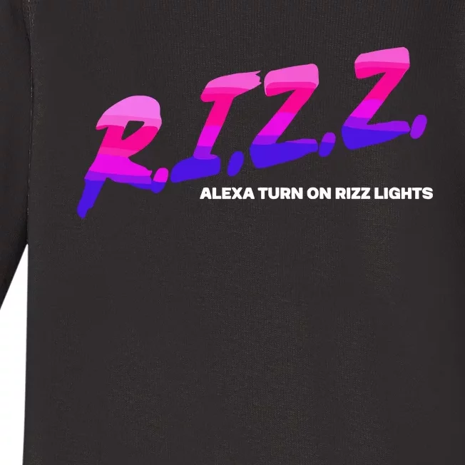 Rizz Alexa Turn On Rizz Lights Baby Long Sleeve Bodysuit