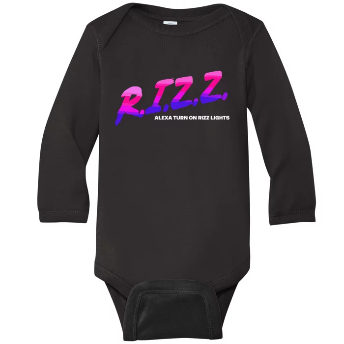 Rizz Alexa Turn On Rizz Lights Baby Long Sleeve Bodysuit