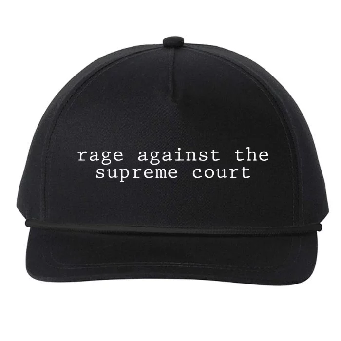 Rage Against The Supreme Court Usa Feminism Vote Statement Snapback Five-Panel Rope Hat