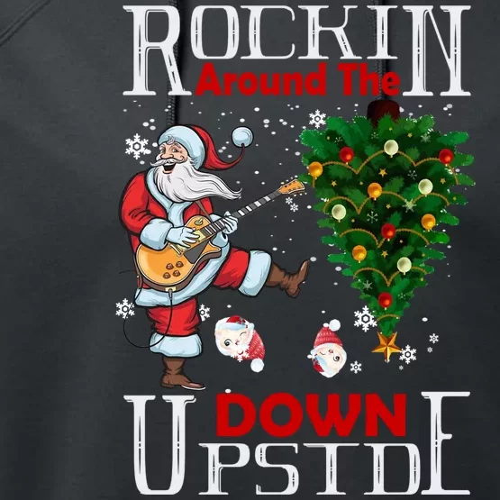 Rockin Around The Christmas Upside Down Performance Fleece Hoodie