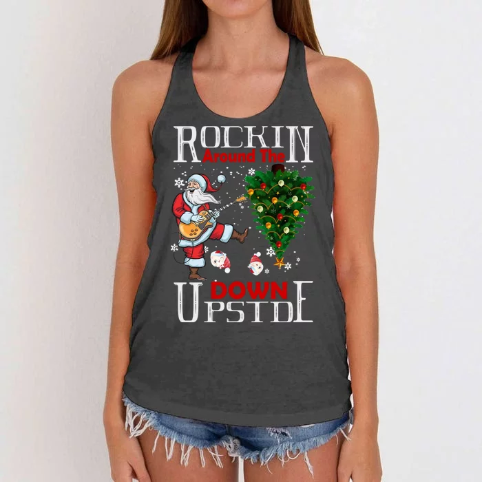 Rockin Around The Christmas Upside Down Women's Knotted Racerback Tank