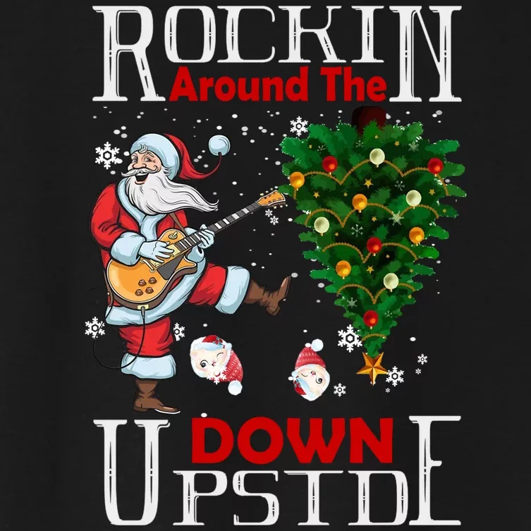 Rockin Around The Christmas Upside Down Women's Crop Top Tee