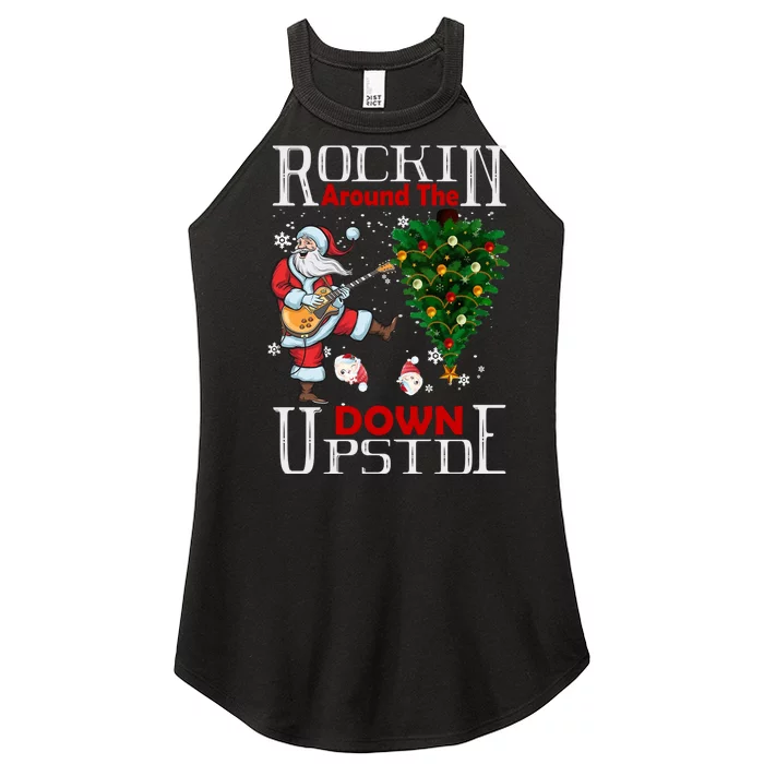 Rockin Around The Christmas Upside Down Women’s Perfect Tri Rocker Tank