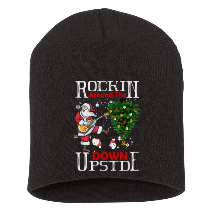 Rockin Around The Christmas Upside Down Short Acrylic Beanie