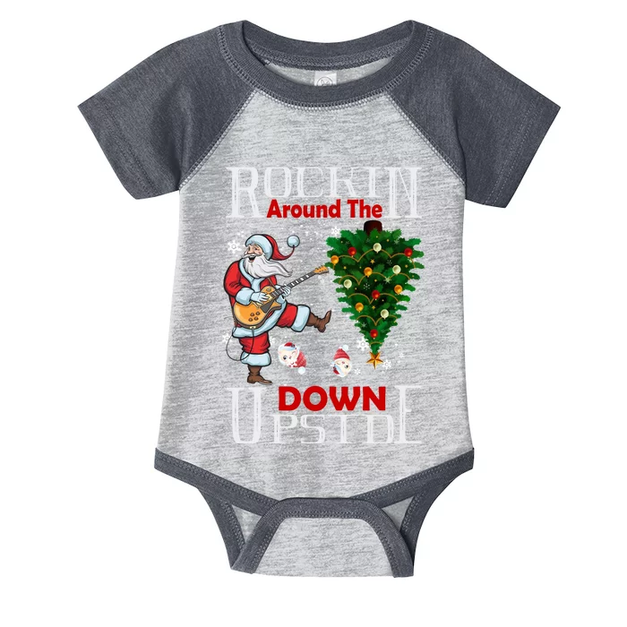 Rockin Around The Christmas Upside Down Infant Baby Jersey Bodysuit