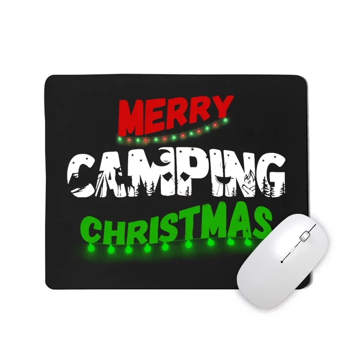 RV And Tent Camping Lovers Merry Christmas Gift Mousepad