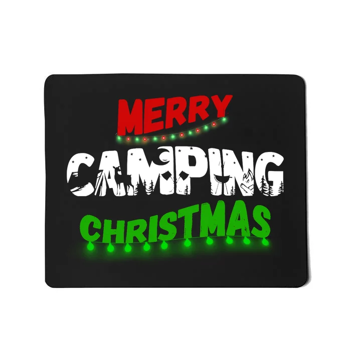 RV And Tent Camping Lovers Merry Christmas Gift Mousepad