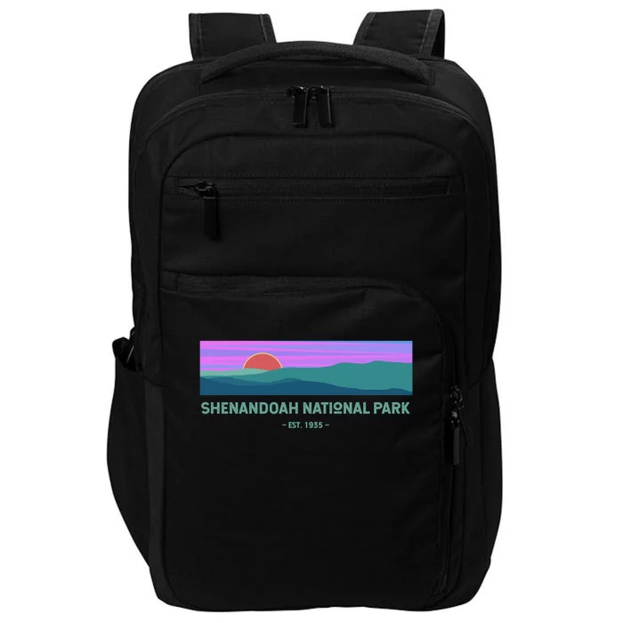 Retro Appalachian Trail Blue Ridge Shenandoah National Park Gift Impact Tech Backpack