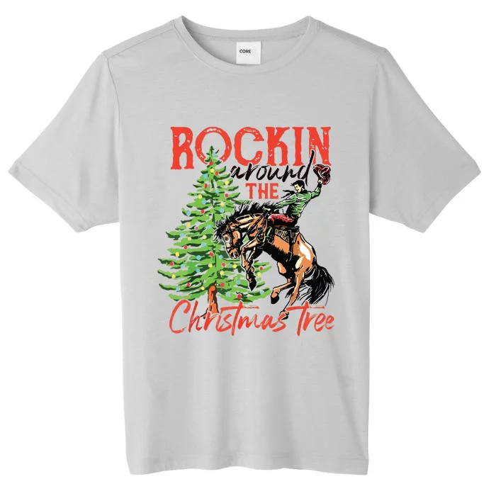 Rocking Around The Christmas Tree Christmas Cowboy Horse ChromaSoft Performance T-Shirt