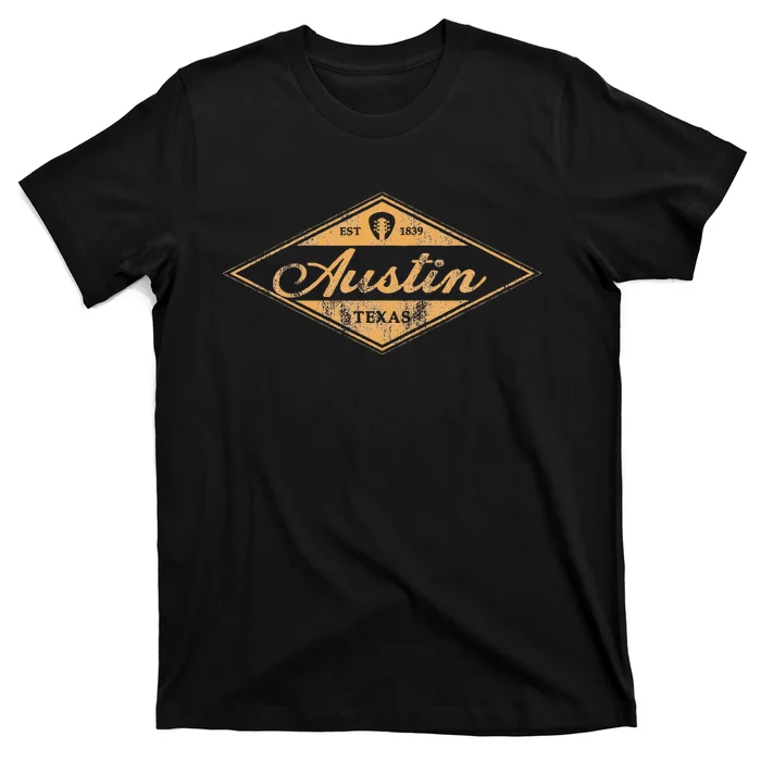 Retro Austin Texas Vintage Guitar Graphic Music Souvenir T-Shirt