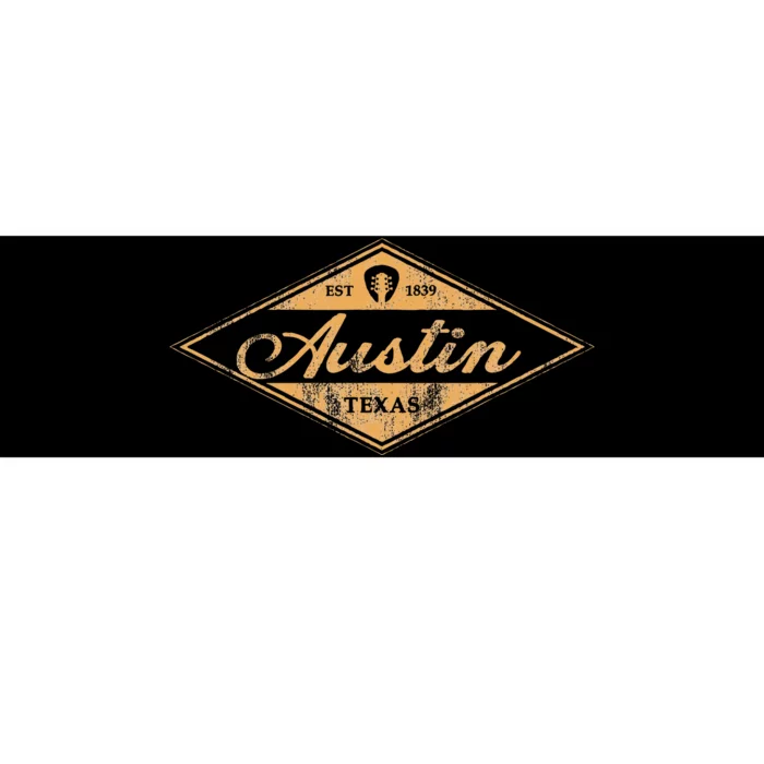 Retro Austin Texas Vintage Guitar Graphic Music Souvenir Bumper Sticker