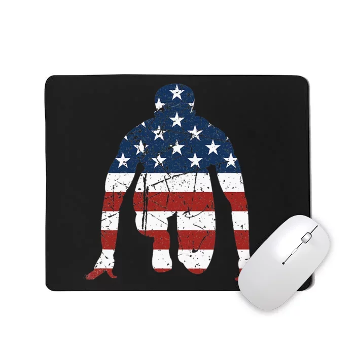 Runner Apparel USA Flag Sprinter Track and Field Running Mousepad