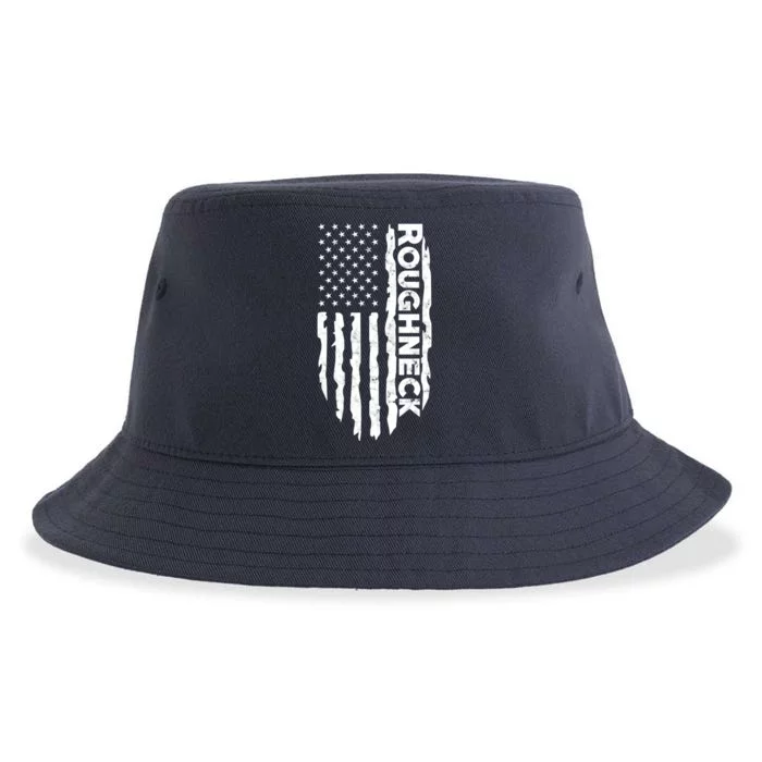 Roughneck - American US Flag Oilfield Patriot Sustainable Bucket Hat