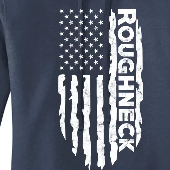 Roughneck - American US Flag Oilfield Patriot Women's Pullover Hoodie