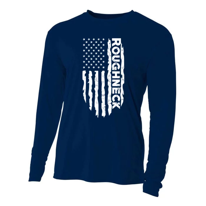 Roughneck - American US Flag Oilfield Patriot Cooling Performance Long Sleeve Crew