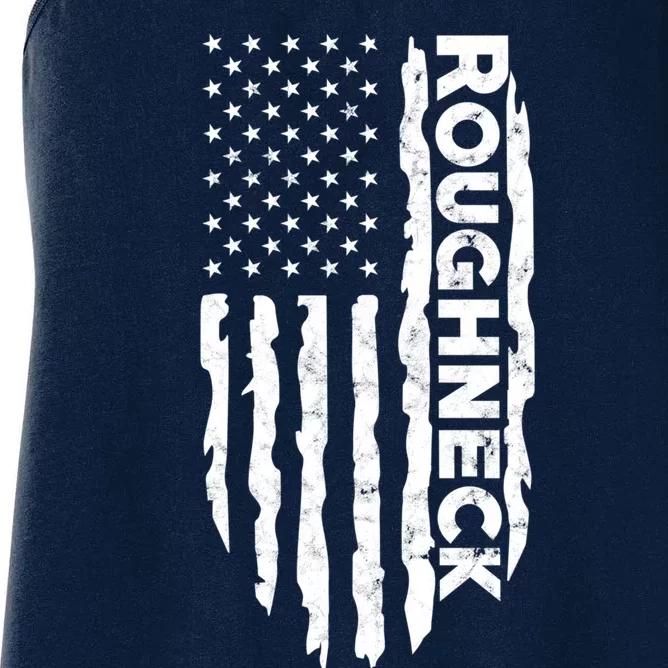 Roughneck - American US Flag Oilfield Patriot Women's Racerback Tank